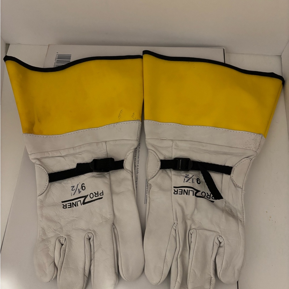 Yellow and White Men's/Women’s Work Gloves (Pro Liner)
(Section B-1)